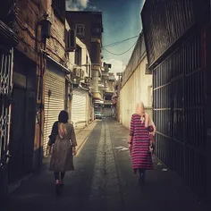 Women walking in an old neighborhood in #Tehran, #Iran. P