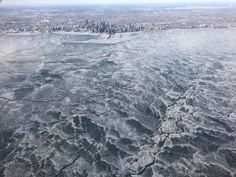 دمای منفی پنجاه درجه دریاچه شیکاگو باعث یخ زدن دریاچه میش