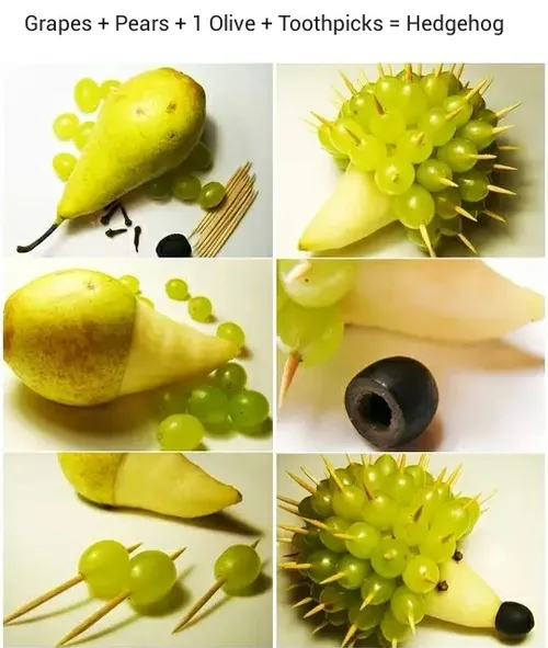 خلاقیت هنر میوه کودک خوراکی