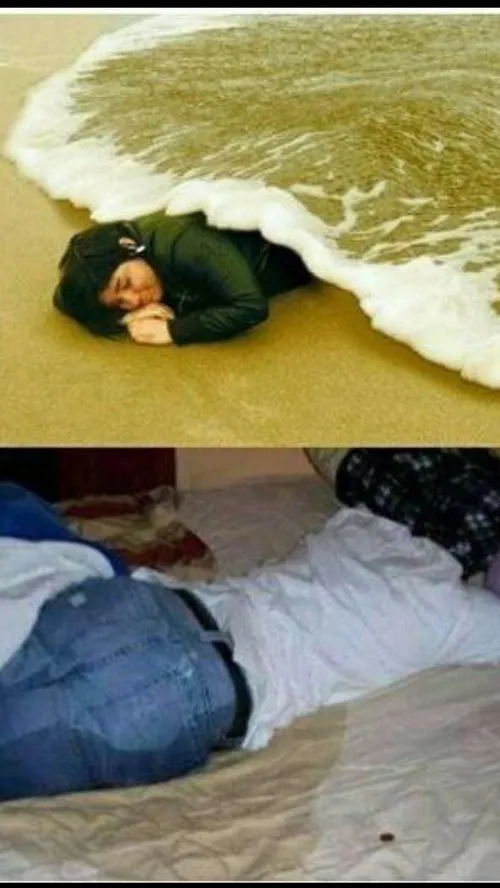‏وقتی شب خواب میبینی کنار ساحل خوابیدی.