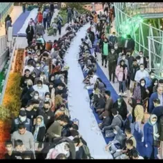 سفره 270متری افطار در پل طبیعت طهران ‼️