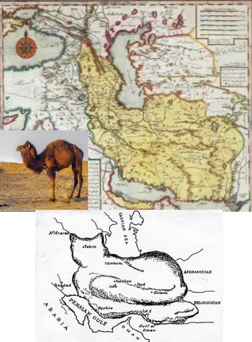 مقایسه جالب نقشه ایران در 286 سال قبل و نقشه فعلی!