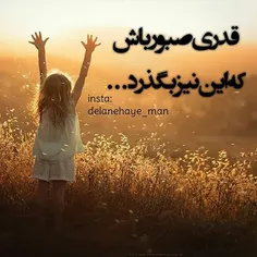 قدری#صبور باش که این نیز#بگذرد