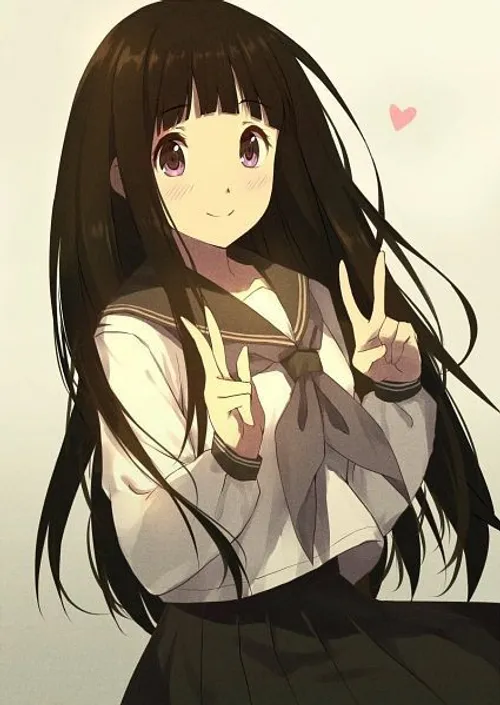 anime hyouka girl wallpaper profile cute kawaii