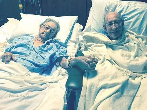بیمارستانی اجازه داد تا این زوج که ۶۸ سال را در کنار هم س