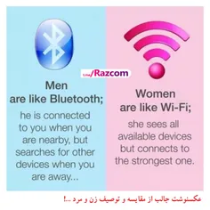 زن مانند Wi-Fi است؛ همه گزینه های در دسترس را میبیند، اما