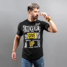 تيشرت Never Give Up مردانه مدل Melvi