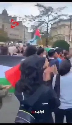 🎥⭕️ پایین کشیدن پرچم اسرائیل و بر افراشتن پرچم فلسطین در 