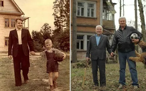 عکس پدر و پسر بعد 60سال