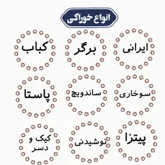 انواع خوراکی