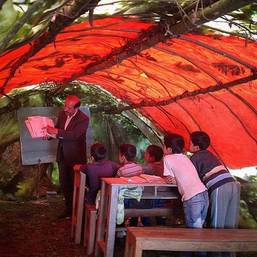 A classroom in Haviq heights, Gilan, Iran. Photo by Shaha