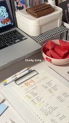 Korean study vlog 👀🍊🌹
