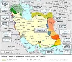 مناطق جدا شده از ایران از قرن نوزده میلادی