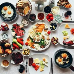 #میز صبحانه 😍  مواد غذایی سالمی که باید در صبحانه باشد 