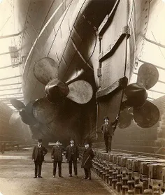 #کشتی‌_تایتانیک قبل از به آب انداخته شدن، سال ۱۹۱۲