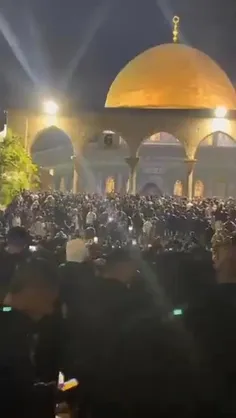 🔴 جشن مردم فلسطین در مسجدالاقصی در پی شنیدن خبر حمله موشک