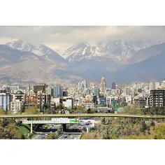 North of #Tehran is seen from the Tabiat #bridge. The lon