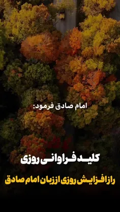 کلید فراوانی روزی،راز افزایش روزی از زبان امام صادق