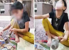 انتشار فیلم و تصاویر تکان دهنده دختر ایرانی در حال مصرف م