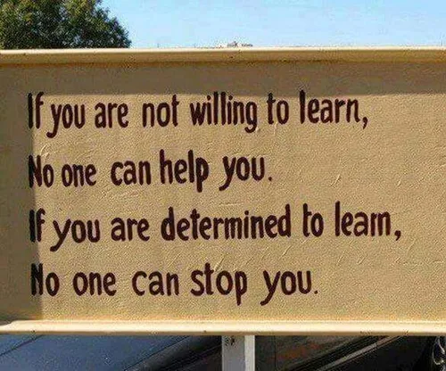 اگر شما نخواید چیزی رو یاد بگیرید ،