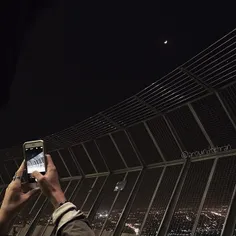 @storiesofiran is capturing the #moon from top of the Mil