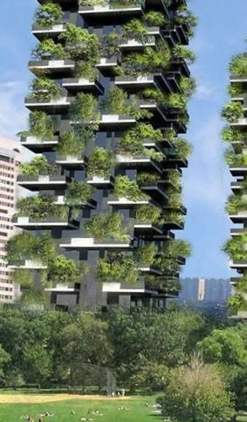 این ساختمان سبز و زیبا قرار است در شهر میلان ایتالیا ساخت