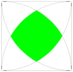 یه معمای نسبتا سخت: مساحت قسمت سبز رو حساب کنید:(مربع به 