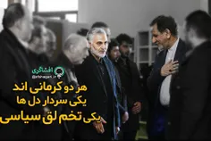 هر دو کرمانی اند یکی سردار دل ها  یکی تخم لق سیاسی