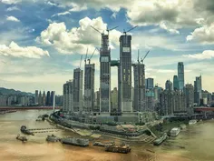 تصیویری از رافلز سیتی؛ پروژه ۳٫۸ میلیارد دلاری چین که دار
