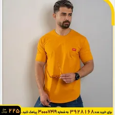 🏆تیشرت مردانه خردلی مدل Levis