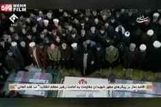 گریه های رهبری و رئیسی در مراسم تشییع جنازه سردار شهید حا