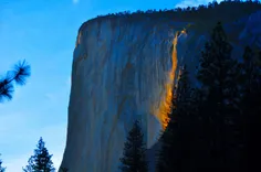 آبشار 153 متری در آمریکا که فقط سالی یکبار با انعکاس و زا