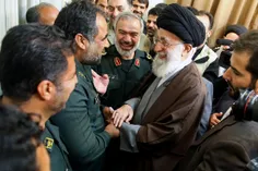 رهبر معظم انقلاب اسلامی در دیدار پاسدارانی که متجاوزان آم