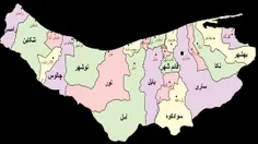 نقشه استان مازندران 