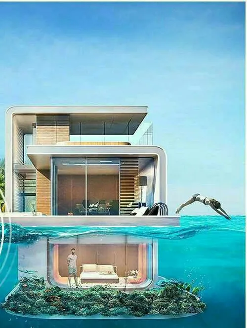 خانه های سوپر لاکچری شناور در آب، در آب های دوبی با همکار