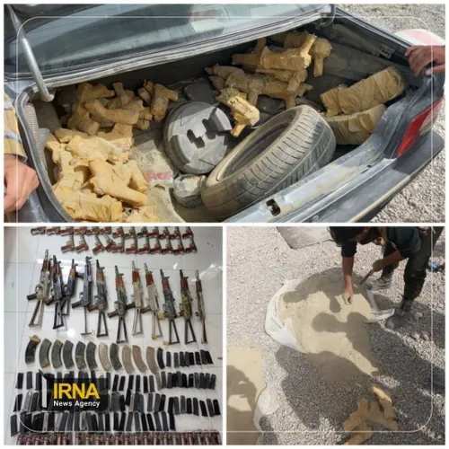 📣 کشف ۶۱ قبضه انواع سلاح جنگی در نیکشهر