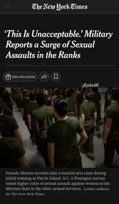 نیویورک تایمز میگه در طی دوسال گذشته ، تجاوز به زنان در ا
