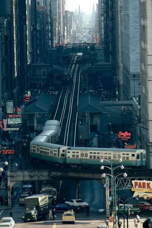 عکس دیدنی و تاریخی از شیکاگو در سال ۱۹۶۷