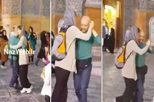 فیلم رقص تانگو یک زوج مقابل مسجد میدان نقش جهان اصفهان در