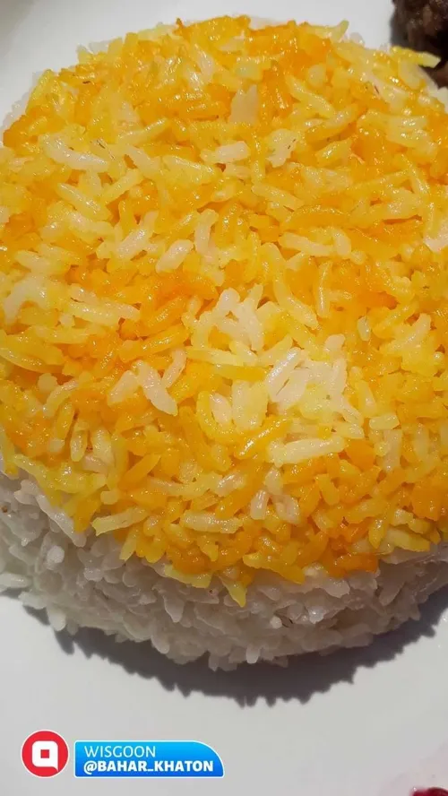 برنج ایرانی زعفرونی پختم واسه ناهار ادینه😊