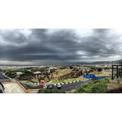 The panoramic sight of sw Tehran is seen from the Milad t