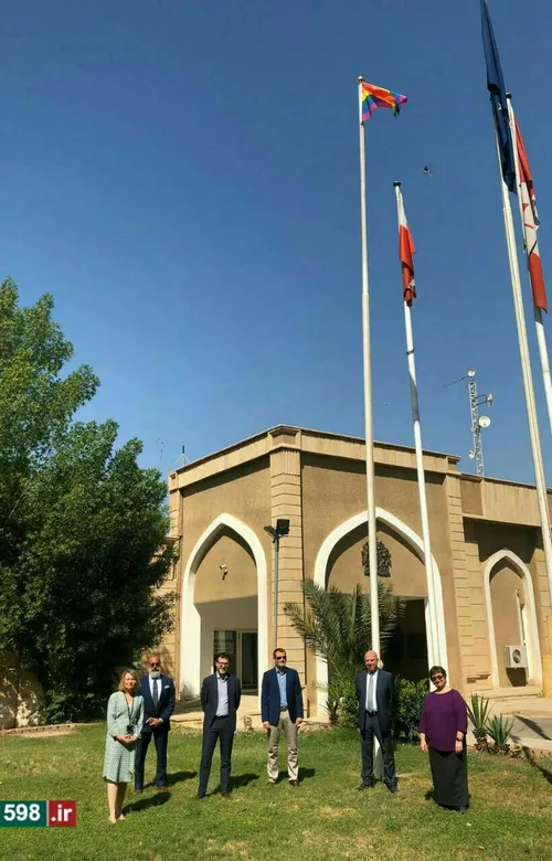 🔺هیئت دیپلماتیک اتحادیه اروپا در عراق بطور رسمی، پرچم همج