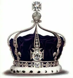 * تصویری از کوه نور، الماس روی تاج ملکه انگلیس و دزدیده ش
