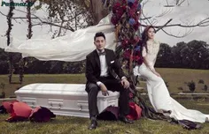 تم جالب عکس عروسی یک زوج کره ای
