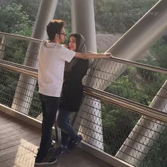 A young couple on the Tabiat bridge | 23 May '15 | iPhone