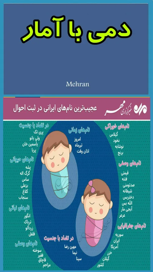 🔹 عجیب ترین نام های ایرانی در ثبت احوال!