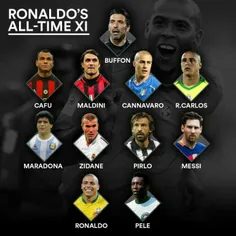 ترکیب  منتخب بهترین بازیکنان  تاریخ فوتبال از نگاه  رونال