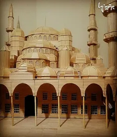 ساخت مسجد کبود ترکیه با 15000 #چوب_بستنی 