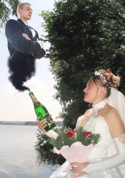 این عکس های عروسی عجیب که می بینید اکثرشون روسیه ای هستند