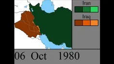 کل تصرفات دو کشور ایران و عراق را در طول ۸ سال جنگ در ۸۴ 
